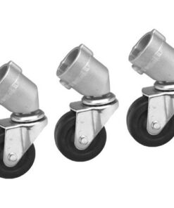 196 Wielset  zonder rem, diameter 40mm t.b.v. alum. statief met buisdiameter 19mm (model 200 en 202)