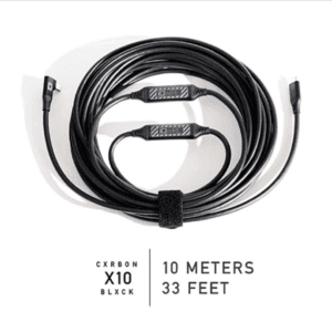 Tether kabel IQwire 10mtr USB-C naar USB-C haaks Carbon Black X10
