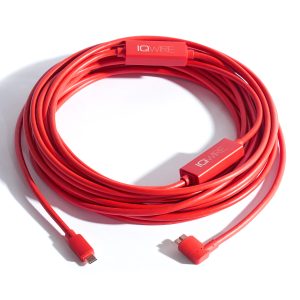 Tether kabel IQwire 10mtr USB-C naar Micro-B haaks