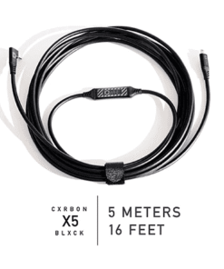 Tether Kabel IQWire 5mtr USB-C zu USB-C mit rechtwinklige Anschlüsse Carbon Black X5