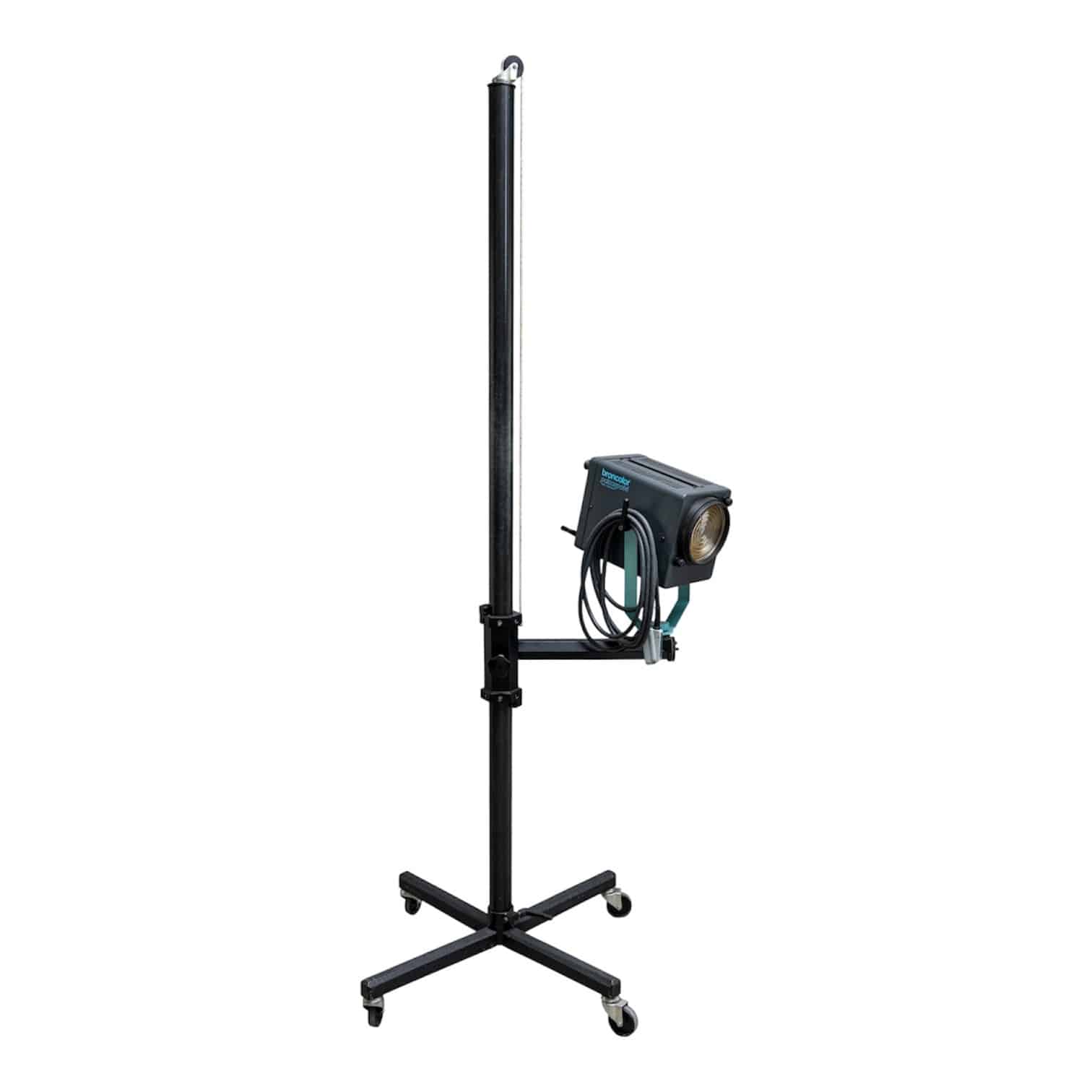 Gebruikte Broncolor Pulso-Spot 4 set – incl. Manfrotto zuilstatief met zijarm (2,40 m)