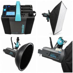 Broncolor Scoro A2S Studio Lighting Set with 3 Pulso G Flash Heads and Light Modifiers – Like New