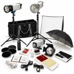 Visatec Solo 800B Studioset met 3 Flitsers en Uitgebreide Lichtvormers – Gebruikt
